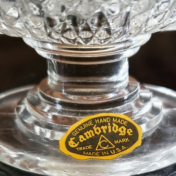 Vntg "Mount Vernon" 2 1/2" Oval Urn / Salt Dip / Cellar by Cambridge Ohio - Picture 6 of 11